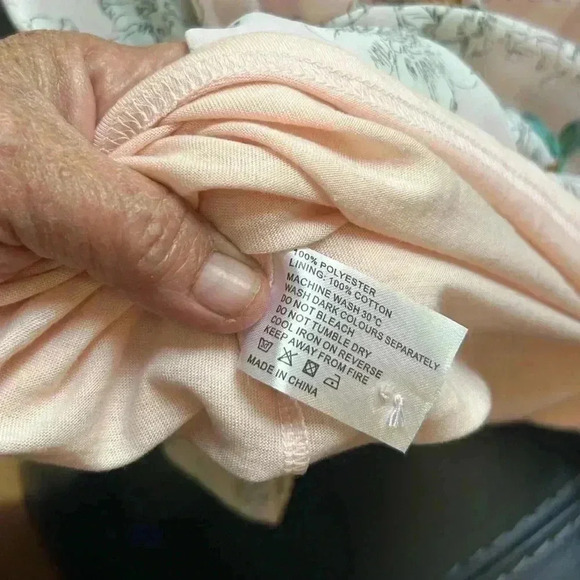 Traffic People Floral Bird Print Pale Pink Dress - Picture 11 of 11